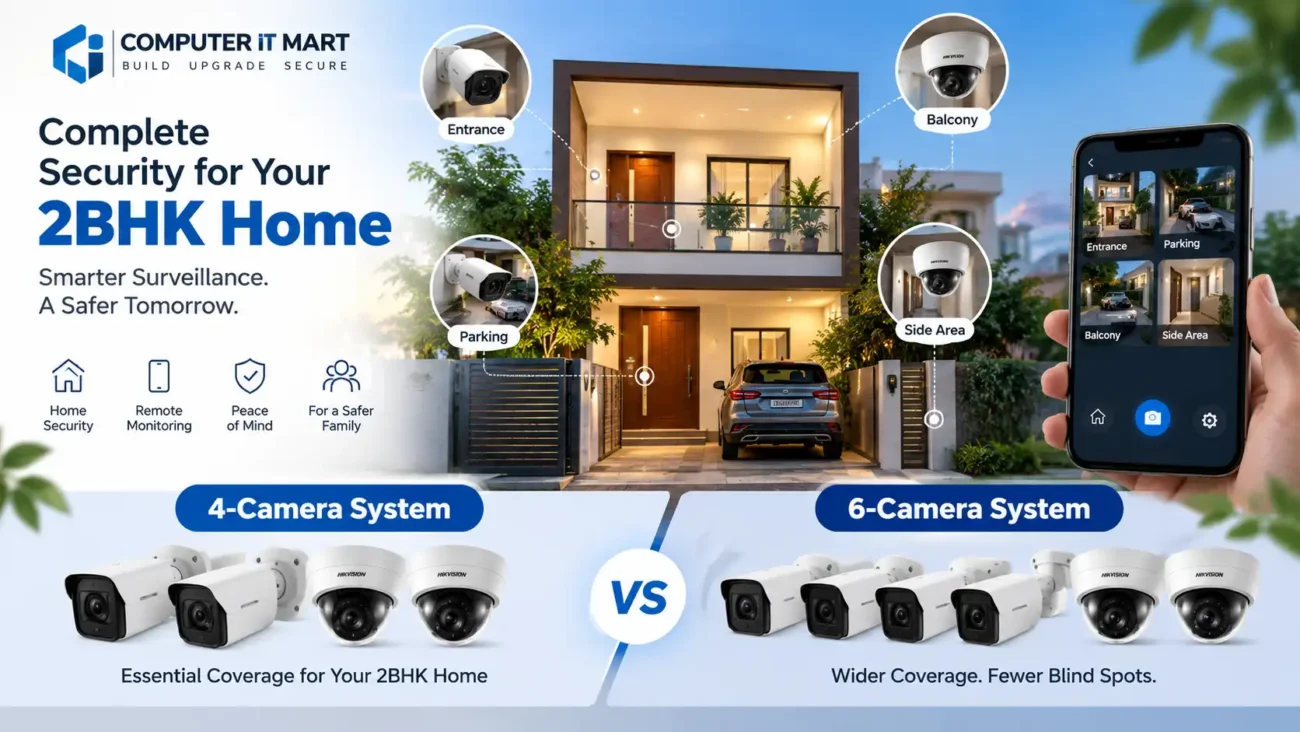 Best CCTV Setup for a 2BHK Home: 4-Camera vs 6-Camera System