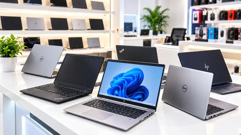 Modern Laptop Showroom Display
